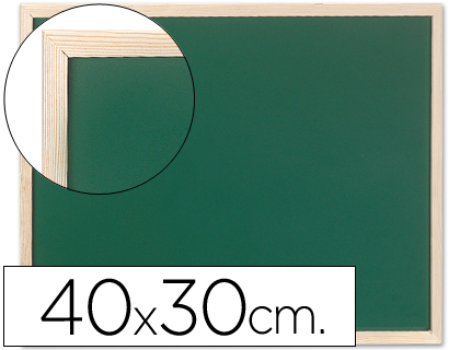 Q-CONNECT - PIZARRA VERDE MARCO DE MADERA 40X30 CM SIN REPISA (Ref.KF03583)