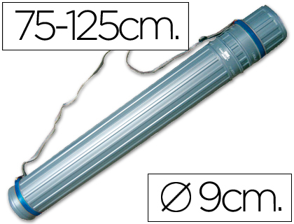 LIDERPAPEL - PORTAPLANOS PLASTICO DIAMETRO 9 CM EXTENSIBLE HASTA 125 CM AZUL (Ref.PP03)