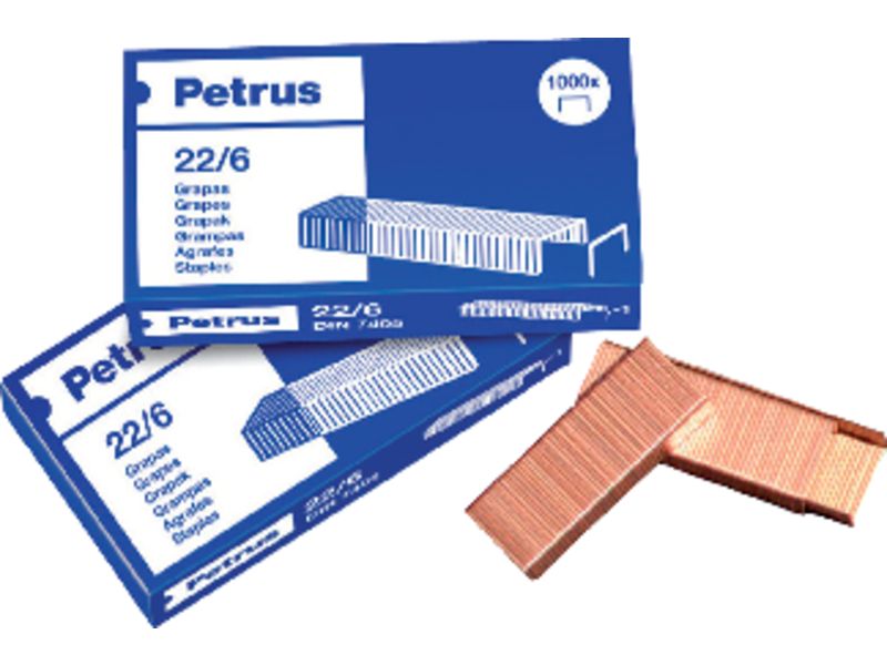 PETRUS - Grapas 1000 Ud 26/6 Galvanizada (Ref.55711)