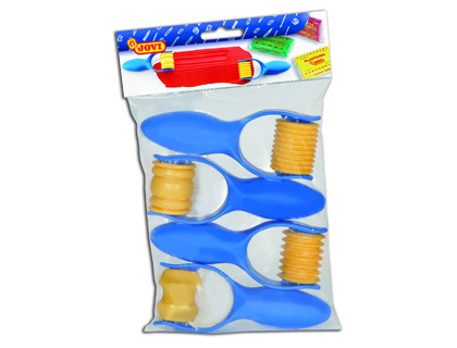 JOVI - RODILLO PARA MARCAR Y MODELAR PASTA BOLSA DE 4 UNIDADES SURTIDAS (Ref.426)