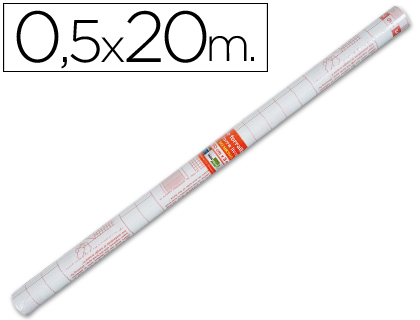 LIDERPAPEL - ROLLO PLASTICO ADHESIVO PARA LAMINAR 0.50X20 MT80 MC REMOVIBLE (Ref.AD05)