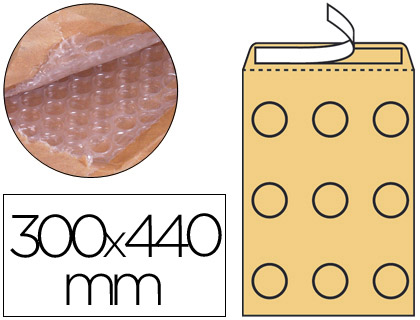 Q-CONNECT - SOBRE BURBUJAS CREMA J/6 300 X 440 MM CAJA DE 50 UN (Ref.KF16586)