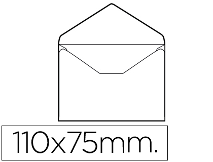 LIDERPAPEL - SOBRE N.0 BLANCO TARJETA DE VISITA 70X110MM SIN ENGOMAR CAJA DE 100 UNIDADES (Ref.SB03)