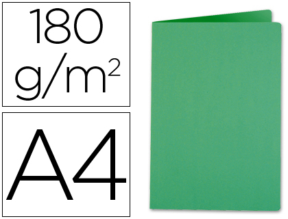 LIDERPAPEL - SUBCARPETA A4 VERDE INTENSO 185G/M2 (Ref.SC20)