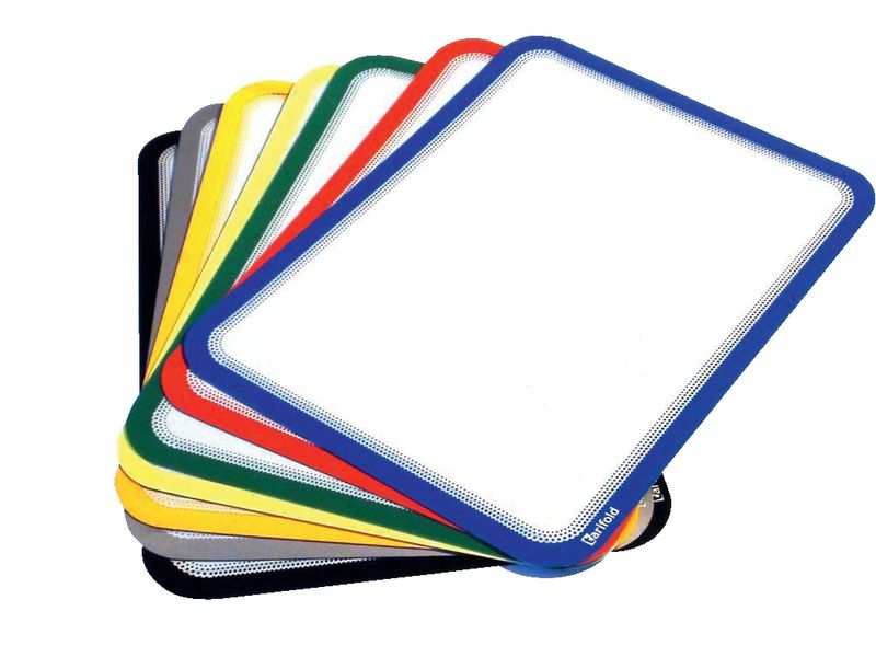TARIFOLD - Pack DE 2 MARCOS IMANTADOS DORSO ADHESIVO REPOSICIONABLE PVC FORMATO A4 COLOR PLATA (Ref.194950)