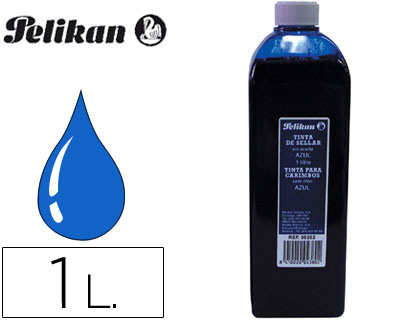 PELIKAN - TINTA TAMPÓN AZUL -FRASCO DE 1 LITRO (Ref.351312 (043053))