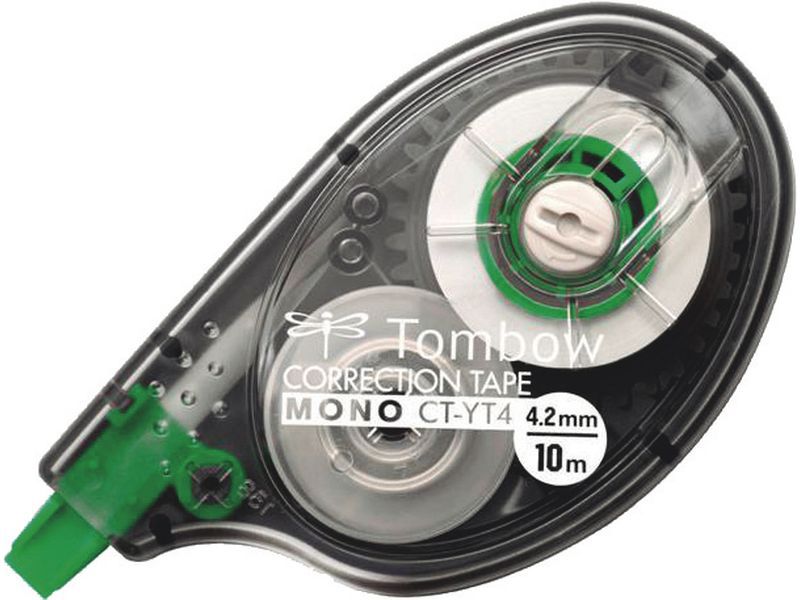 TOMBOW - Cinta correctora Mono CT-YT4 Aplicación lateral 4,2 mm x 10m Transparente (Ref.CT-YT4-20)
