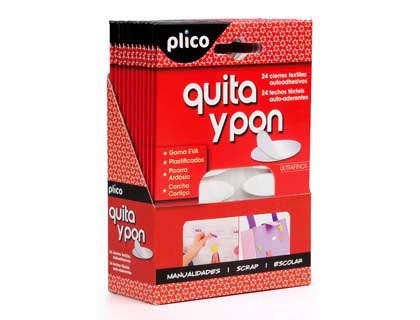 VELCRO AUTOADHESIVO REDONDO PLICO QUITA Y PON 24 CIERRES (Ref.13302)