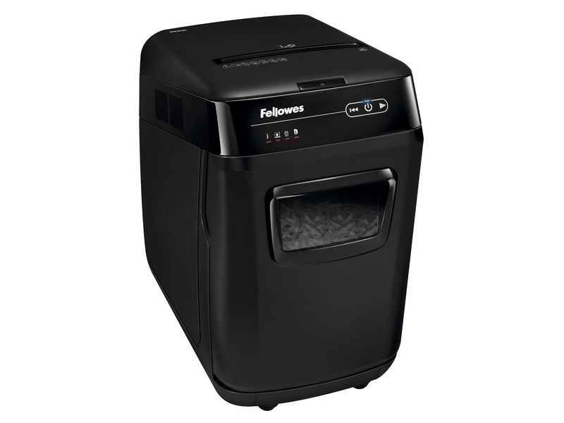 FELLOWES - Destructora Automática AutoMax 150C - P4 Corte en Partículas 4x38mm - Hasta 130h - Depósito 32l (Ref.4680101)