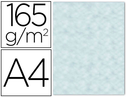 LIDERPAPEL - PAPEL COLOR PERGAMINO CON BORDES A4 165G/M2 AZUL PACK DE 25 HOJAS (Ref.PW08)