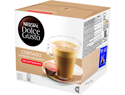 DOLCE GUSTO - CAFE CORTADO DESCAFEINADO CAJA MONODOSIS DE 16 UNIDADES (Ref.NDGCD)