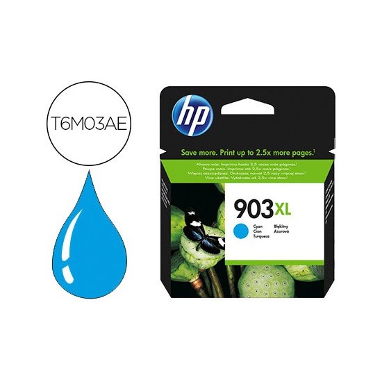 HP ( HEWLETT PACKARD ) - INK-JET N.903XL OFFICEJET 6960 / 6970 CIAN 825 PAGINAS (Ref.T6M03AE)