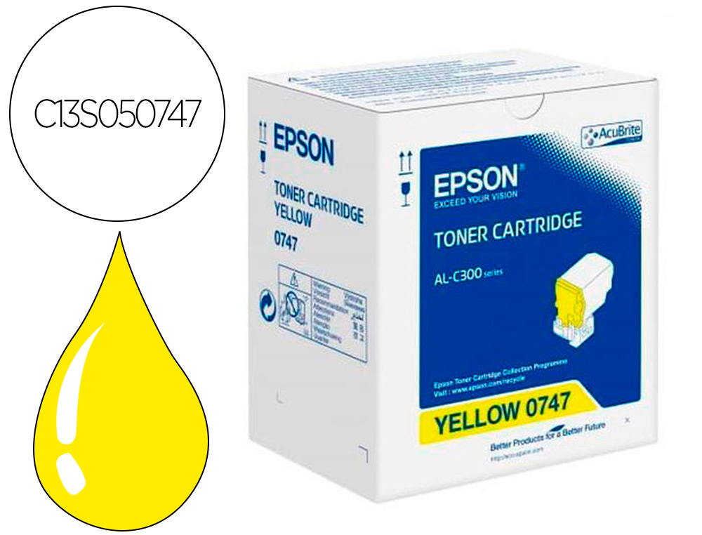 EPSON - Toner Laser ORIGINALES amarillo 8.8k (Ref.C13S050747)