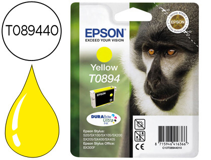 EPSON - Cartuchos ORIGINALES Inyección De Tinta T0894 AMARILLO (Ref.C13T08944011)