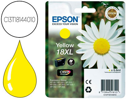 EPSON - Cartuchos ORIGINALES Inyección De Tinta INY AM 450PÁG 18XL (Ref.C13T18144012)