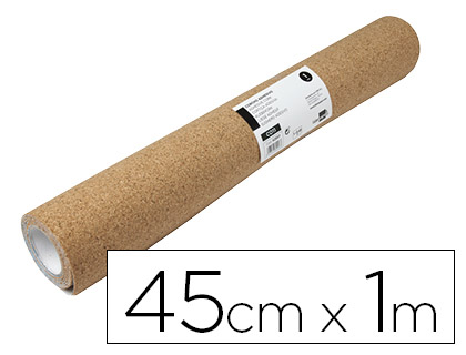 LIDERPAPEL - CORCHO ADHESIVO ANCHO 45CM LONGITUD 1M ESPESOR 1MM EN ROLLO (Ref.CO11)