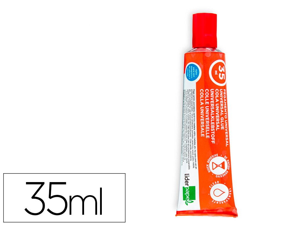 LIDERPAPEL - PEGAMENTO UNIVERSAL TRANSPARENTE 35 ML (Ref.PG07)