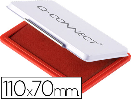 Q-CONNECT - TAMPÓN N.2 110X70 MM ROJO (Ref.KF25212)