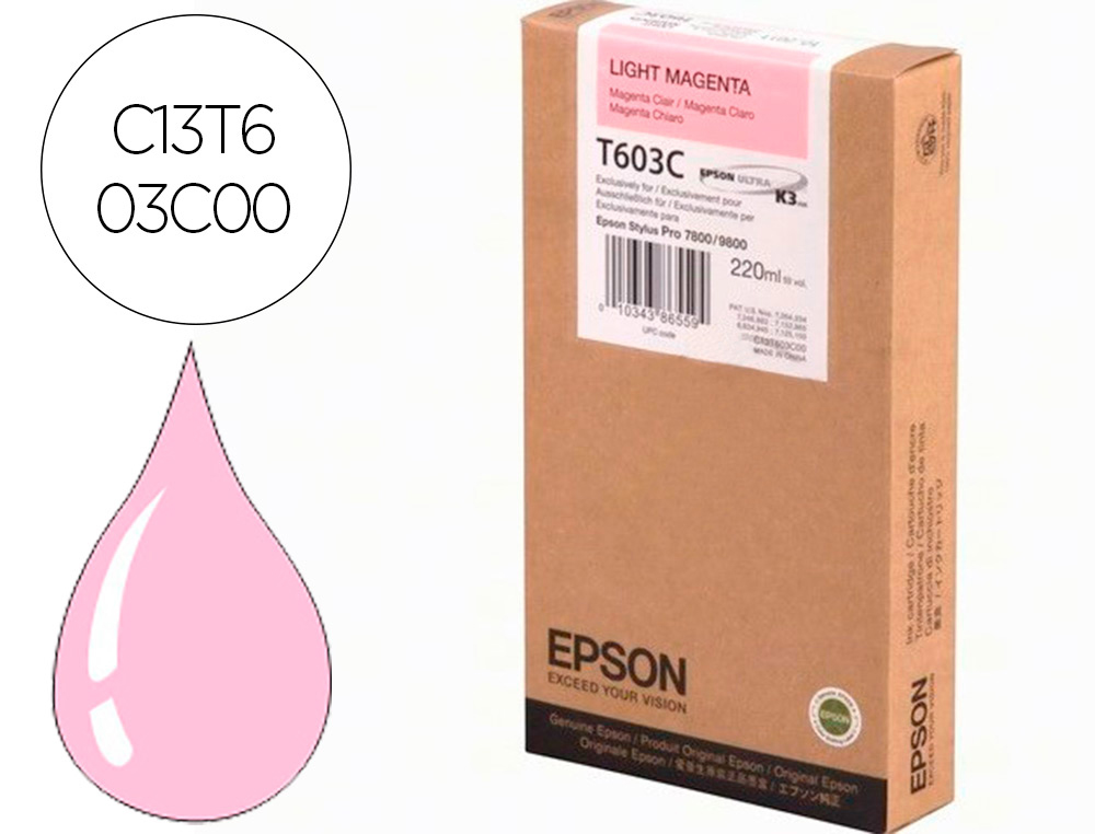 EPSON - Ink-jet gf stylus pro 7800/9800 magenta claro (Ref. C13T603C00)