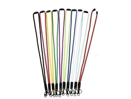 TARIFOLD - Cordon colgante para identific ador textil con llavero y mosqueton 43 cm rojo pack de 10 unidades (Ref. 200543)