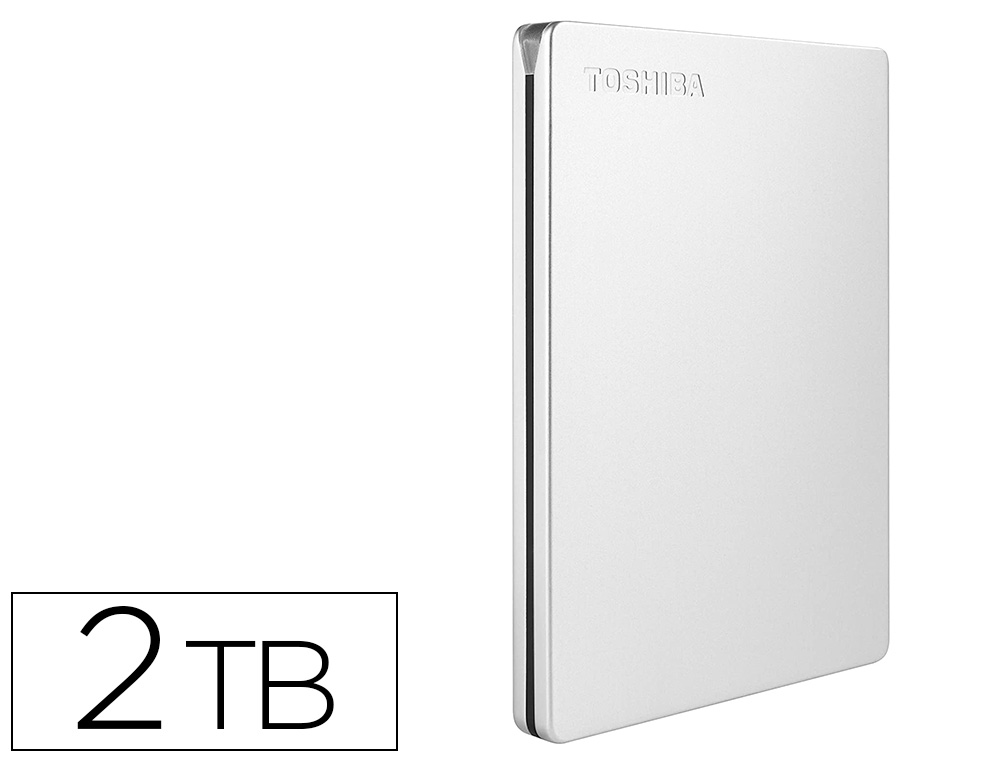 TOSHIBA - Disco duro externo canvio slim hdd 2,50\&quot; 5.000 mbit/s usb 3.0 2 tb color blanco (Ref. HDTD320ES3EA) (Canon L.P.I. 6,45€ Incluido)