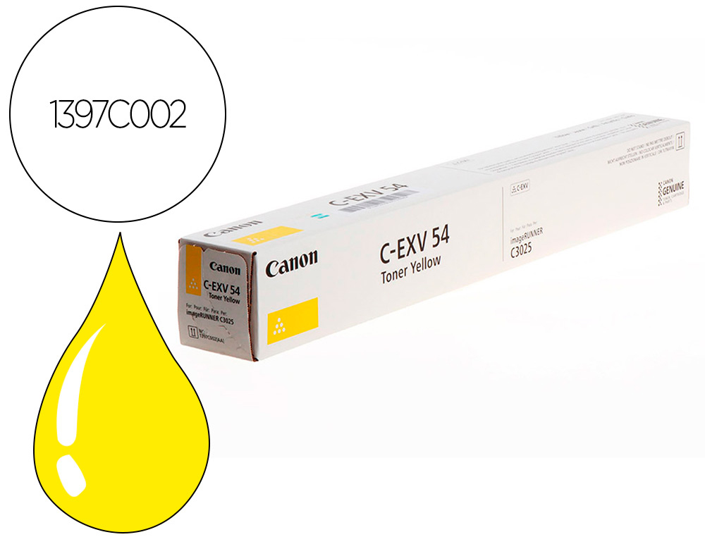 CANON - Toner exv54 ir c3025i amarillo (Ref. 1397C002)