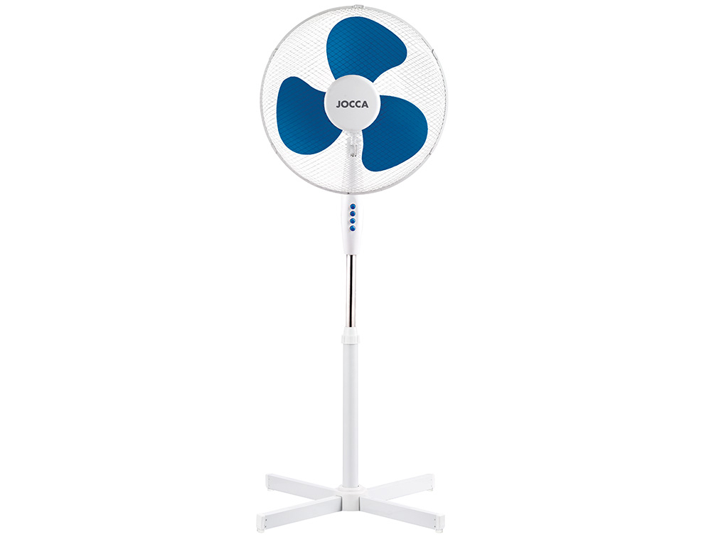 JOCCA - Ventilador de pie 3 velocidades cabezal reclinable 40w diametro 400 mm 420x520x1200mm (Ref. 1463)