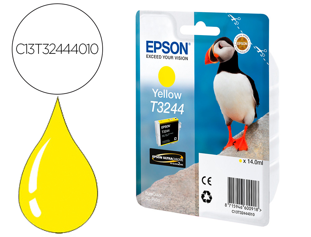 EPSON - Ink-jet surecolor sc-p400 amarillo (Ref. C13T32444010)