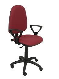 PIQUERAS Y CRESPO - SILLA AYNA BRAZOS FIJOS MECANISMO CONTACTO PERMANENTE CON REGULACION DE PROFUNDIDAD ASIENTO Y RESPALDO TAPIZADO BALI GRANATE (Ref.04CPBALI933BGOLF)
