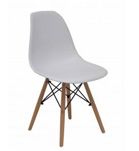 PIQUERAS Y CRESPO - SILLA PRIEGO CONFIDENTE ERGONOMICA ESTRUCTURA DE MADERA Y METAL ESTILO TOWER ASIENTO Y RESPALDO PVC BLANCO PACK de 4 (Ref.PACK4352PTBL)