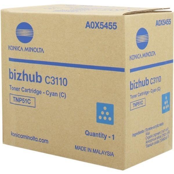 KONICA MINOLTA - KONICA-MINOLTA TONER TNP51 CIAN BIZHUB C3110 (Ref.A0X5455)