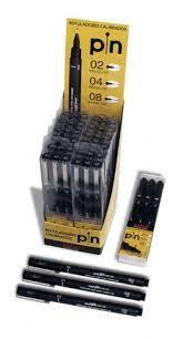 UNI-BALL - ROTULADOR CALIBRADO PIN MANGA EXPOSITOR de 12 BOLSAS de 3 (0,2 - 0,4 - 0,8 mm) (Ref.182634325)