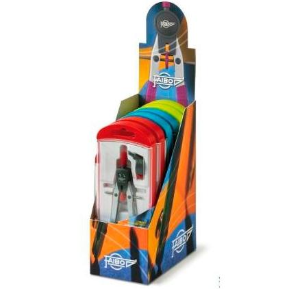 FAIBO - COMPAS ESCOLAR SERIE DISEÑO EXPOSITOR de 6 (Ref.613EXP)