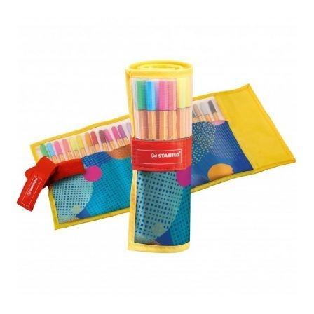STABILO - ROTULADOR PUNTA DE FIBRA POINT 88 JUST LIKE YOU ESTUCHE ROLLERSET DE 25 UNIDADES COLORES SURTIDOS (Ref.8825-07)