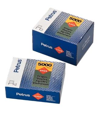 PETRUS - GRAPAS CLAVADORA 530/ 4 mm. COBREADAS caja de 5000 (Ref.77506)