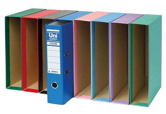 UNISYSTEM - CAJA para ARCHIVADOR Fº 86mm ROSA (Ref.92557)