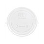 BLANCA - Tapa de plastico biodegradable para vaso de 195/220 cc paquete de 100 unidades (Ref. 102845)