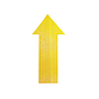 DURABLE - Simbolo adhesivo pvc forma de flecha para delimitacion suelo amarillo 200x100x0,7 mm pack de 10 (Ref. 1705-04)