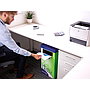 FELLOWES - Contenedor papelera reciclaje carton doble 100% reciclado montaje manual entrada superior 69 litros (Ref. 8049202)