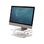 FELLOWES - Soporte para monitor clarity ajustable 5 posiciones transparente 70x256x320 mm hasta 15 kg (Ref. 9731101)