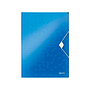 LEITZ - Carpeta wow gomas solapas polipropileno din A4 color azul (Ref. 45990136)