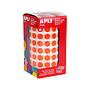 APLI - Gomets autoadhesivo circulares 10,5 mm naranja rollo con 5192 unidades (Ref. 11477)