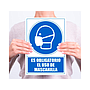 ARCHIVO 2000 - Pictograma obligatorio el uso de mascarilla pvc color azul 210x297 mm (Ref. 6173-11 AZ)