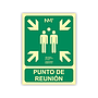ARCHIVO 2000 - Pictograma punto de reunion pvc verde luminiscente 224x300 mm pack de 2 unidades (Ref. 6170-07H VE)