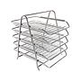 Q-CONNECT - Bandeja sobremesa metalica kf18476 rejilla plata 5 bandejas movibles 350x275x375 mm (Ref. KF18476)