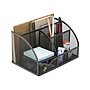 Q-CONNECT - Organizador sobremesa kf17295 metalico curvo rejilla negra con 5 departamentos 220x140x130 mm (Ref. KF17295)