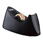 TESA - Portarrollo sobremesa plastico easy cut curve negro para cinta de 33 mt x19 mm + 1 cinta film transparente (Ref. 53917-00000-00)
