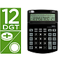 LIDERPAPEL - CALCULADORA SOBREMESA 12 DIGITOS SOLAR Y PILAS COLOR NEGRO 175X120X30mm - 40% RECICLADA (Ref.XF40)