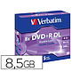 VERBATIM - Dvd+r doble capa capacidad 8.5gb velocidad 8x 240 min pack de 5 unidades (Ref. 43541) (Canon L.P.I. 1,05€ Incluido)