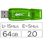 EMTEC - Memoria usb flash c410 64 gb 2.0 verde (Ref. E141125) (Canon L.P.I. 0,24€ Incluido)